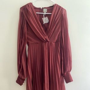 New ASOS Burgundy, Long Sleeve Dress